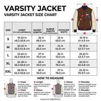 Veste Bomber Homme Vintage Personnalisée Style Universitaire en Feutre de Laine de Haute Qualité avec Manches en Cuir et Broderie Oversize en Chenille