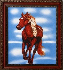 Handcrafted Wooden Frame Large Size <b>Animal</b> <b>Running</b> Classical Brown Horse Race Art Handmade Oil Horse Painting For Home Decor - Product Image 1
