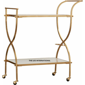 Chariot de rangement commercial en métal robuste fait main avec roues verrouillables, finition thermolaquée, étagères grande capacité - Product Image 1