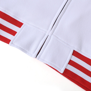 Chaqueta Universitaria Delta Blanca de Lana |   Chaqueta Bomber Urbana Estilo Universitario Personalizada con Letras de Hermandad y Cintas Bordadas de Orgullo Universitario - Product Image 3