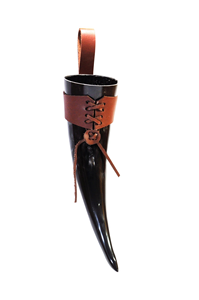 Cuerno Vikingo para Beber de Primera Calidad, Ecológico y Pulido, con Soporte de Cuero, 100% Natural, con Logotipo Personalizado, PERFECT ENTERPRISES - Product Image 3