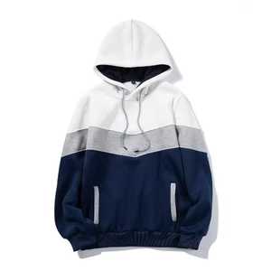 Men's <b>Hoodie</b> Color Blocking <b>Red</b> Black Gray Polyester Casual Autumn Wear Oversized Fit Regular Sleeve - Product Image 3