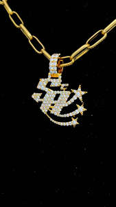 Personalizado 14K oro amarillo Mini nombre colgante 0,80 quilates diamante 8 gramos peso boda compromiso regalo diamante colgantes encantos - Product Image 4