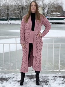 Cardigan en tricot ample pour femme, confortable, doux, chaud, décontracté, pour l'hiver, à manches longues, style superposé - Product Image 4