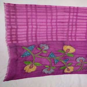 Chal Largo de Lana Merino Premium, Bordado, Transpirable, Estampado a Mano, Suave, Cálido, Ligero y Elegante para Mujer - Product Image 3