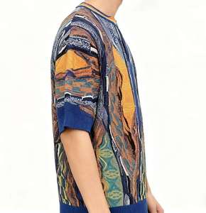 Camiseta de Verano 2026 OEM para Hombre, Bordada, Lavada, Desteñida, 100% Algodón, Cuello Redondo, Manga Corta, Transpirable y Ecológica - Product Image 2