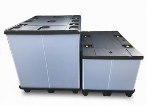 HDPE <b>Folding</b> Plastic Pallet Sleeve <b>Box</b> Heavy Duty Collapsible Bulk Container for Warehouse Logistics <b>Storage</b> - Product Image 2