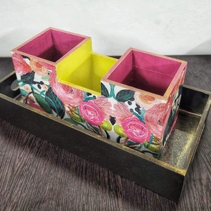 Reposacucharas de MDF Esmaltado Hecho a Mano por ILAHI, Decoración de Cocina, Solo Lavar a Mano, Hecho en Uttar Pradesh - Product Image 2