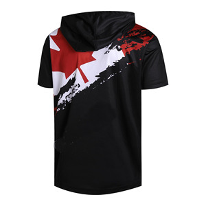 Camiseta Profesional con Capucha para Sublimación, 100% Poliéster, Ligera, Transpirable, de Secado Rápido, Manga Corta para Verano - Product Image 2