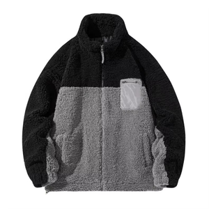 High Quality OEM Design Embroidered Full Zip up Custom Pattern <b>Sherpa</b> Polar <b>Fleece</b> Jacket - Product Image 2
