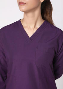 ชุดยูนิฟอร์มพยาบาลสำหรับผู้หญิง แบบขายส่ง สกรีนโลโก้ได้ตามต้องการ ชุดทำงานแบบยืดหยุ่น เสื้อและกางเกง สำหรับโรงพยาบาล คลินิกเสริมความงาม - Product Image 2