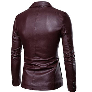 Chaqueta Blazer de Cuero para Hombre, de Última Tendencia, Totalmente Personalizable, Ligera, Fácil de Usar, Transpirable y Cómoda - Product Image 2
