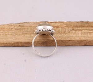 Natural Yellow <b>Jade</b> Bezel Setting <b>Ring</b> 925 Sterling Silver Women's Genuine Stone Purple Gemstone Wedding February - Product Image 6