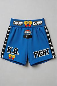 Shorts de boxe respirants en polyester, impression personnalisée, broderie du logo, équipement d'entraînement actif, taille personnalisée - Product Image 2