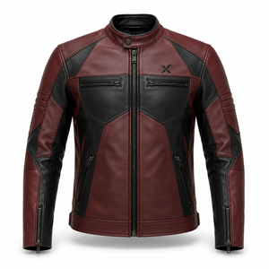 Chaqueta de Motocicleta de Cuero Estampada Totalmente Personalizada |   Adultos |   Vino Tinto, Negro, Marrón, Azul |   Fabricante OEM ODM |   Diseño Premium - Product Image 1