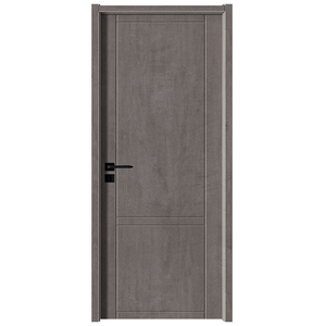 Porte de chambre en bois MDF avec placage PVC, design minimaliste, résistante à l'humidité et à la chaleur, avec cadre et accessoires - Product Image 3