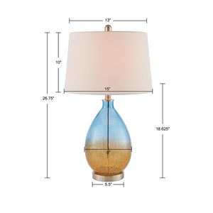 Set di 2 Lampade da Tavolo in Vetro Ombre Cortina, Decorazione Unica e Elegante per la Casa - Product Image 4