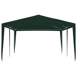 Grande tente de mariage et de fête en polyéthylène vert avec structure en acier, abri élégant pour événements en plein air - Product Image 4