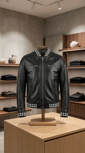 High Quality <b>Men</b> Faux Leather Fashion Jacket Casual Winter Outerwear for Wholesale Buyers and Custom Brand Production - Product Image 4