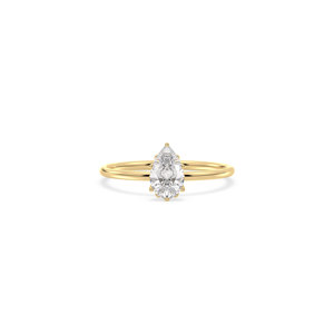 Bague en diamant de laboratoire HPHT CVD exquis REYES, certificat IGI, avec or massif 14 carats, bagues de fiançailles personnalisées pour femmes - Product Image 2