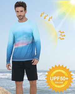 Camisa de pesca de manga larga para hombre, camisa de rendimiento con color degradado, UPF 50, ropa de pesca transpirable anti-UV, ropa deportiva para exteriores - Product Image 4