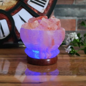 Lampe de sel rose LED de l'Himalaya, 100% pure, couleur rose naturelle, pour chambre et salon, raffinée, solide, emballée en sachet ou en bouteille - Product Image 2