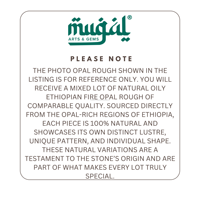 Opale d'Éthiopie Welo Fire de qualité AAA, 100 % naturelle, fantaisie, huileuse, brute, certifiée par un tiers pour la fabrication de bijoux DIY