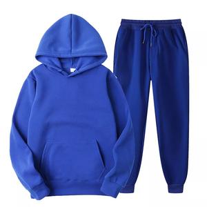 Conjunto Deportivo Unisex con Logotipo Personalizado, 100% Algodón, Traje Deportivo Holgado de 2 Piezas para Hombre y Mujer, Ropa Deportiva de Forro Polar para Invierno - Product Image 1