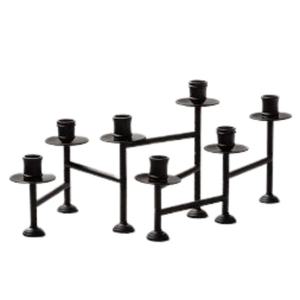 Wholesale Gothic <b>Black</b> Metal Cross Candle Holder Vintage Glass Cup Votive Tealight <b>Candlestick</b> for Church Wedding Home Decor - Product Image 5