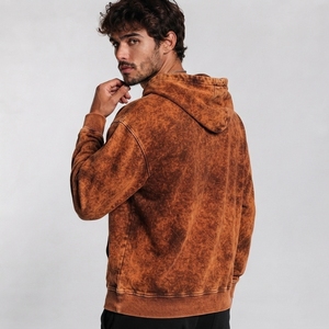 เสื้อฮู้ด Urban Men Acid Wash พรีเมียม ทรงหลวม สวมใส่สบาย พร้อมบริการผลิตโลโก้ตามสั่ง (OEM) และขายส่ง - Product Image 4