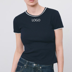 Camiseta Casual Clásica para Mujer de Alta Calidad, Diseño Moderno, Cuello Redondo, Tela de Algodón Suave, Diseño de Alta Calidad para Venta al Por Mayor - Product Image 1