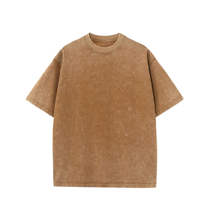 T-shirt unisexe jaune oversize à épaules tombantes 100 % coton délavé à l'acide col rond couleur unie entièrement personnalisable disponible sur le devant et le dos - Product Image 6