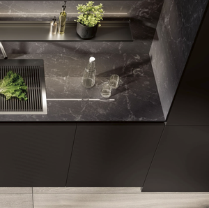 Meubles de cuisine modulaires JY, plan de travail en marbre, design européen moderne, armoires sur mesure, garantie de 2 ans - Product Image 2