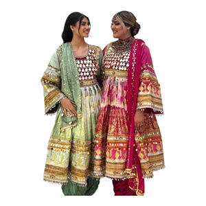 Robes afghanes pour femmes, couleurs et tailles personnalisées, prix de gros, faible MOQ, robes de danse du ventre indienne vintage Kuchi, robes de fête et de mariage. - Product Image 1