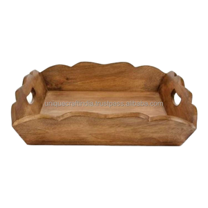 Plateau de service réversible en bois de manguier et planche à découper pour la cuisine et la décoration dans les cuisines modernes - Product Image 1
