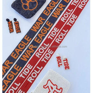 Premium Durable Fashion Gig Em Go Cats Tar Heels Go Stros Go Wolves Vols Cards TCU Correa Hecho a mano Con cuentas Monedero Cinturón Bolsa personalizada - Product Image 5