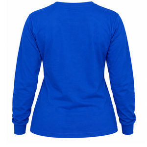 Camiseta de Manga Larga Azul Rey Sigma Gamma Rho con Estampado Gráfico Dorado 1922, Cuello Redondo, Prenda Casual de Algodón para Hermandad Griega - Product Image 4