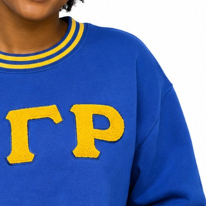 เสื้อสเวตเชิ้ตเชนิลล์ปักลายตัวอักษรกรีก Sigma Gamma Rho สำหรับผู้หญิง สไตล์ลำลอง คอกลม ผ้าฟลีซ เหมาะสำหรับใส่ไปเรียนมหาวิทยาลัย - Product Image 5