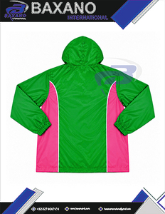 Alfa |   Kapa |   Chaqueta cortavientos con capucha Alpha Custom unisex para mujer, para camping, con bloques de color, estilo universitario, impermeable. - Product Image 6