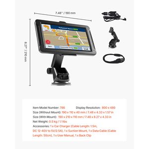 Navigatore GPS per Auto con Schermo Touch da 7 Pollici, Sistema di Navigazione da 16GB, Dash Cam Integrata, Guida Vocale Turn-by-Turn - Product Image 4