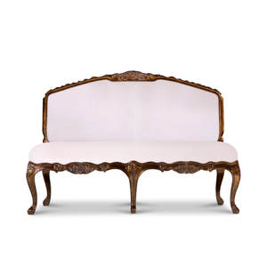 Sofá Clásico Europeo Tapizado de Dos Plazas para Sala de Estar, Estructura de Madera Maciza Tallada a Mano, Tela Elegante para Hogar, Hotel y Villa - Product Image 2