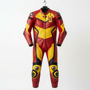Traje de Motociclismo de Cuero Personalizado, Hecho a Mano, con Logotipo Personalizado, Venta al Por Mayor - Product Image 6