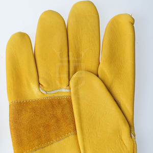 Guantes de seguridad de cuero duraderos con material grueso y diseño flexible para uso diario en trabajos mecánicos y de taller - Product Image 4