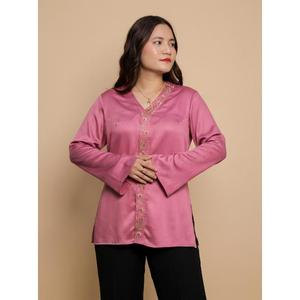 Chemise classique en coton pour femmes, à boutons, manches longues, pour le bureau et les occasions décontractées - Product Image 1