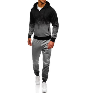 Survêtement d'hiver coupe régulière en coton tricoté imprimé color block 100 % coton, avec logo personnalisé, pour homme, délavé à l'acide, coupe-vent, idéal pour la maternité - Product Image 5