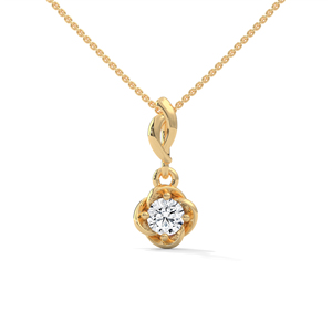 Gold Color Diamond Pendant Necklace Floral Drop <b>Chain</b> Jewelry for Women Gift Party Wear - Product Image 1