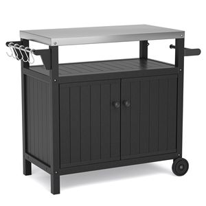 Carrello da Esterno Impermeabile in Acciaio Inossidabile con Funzionalità BBQ e Isola Cucina - Product Image 1