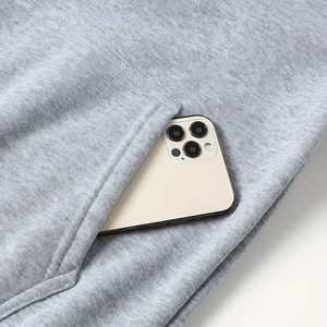 Sweat à capuche pour homme avec poche kangourou, 100% coton molletonné, décontracté, hiver, séchage rapide, respirant, coupe classique, fabrication Stonefield - Product Image 5