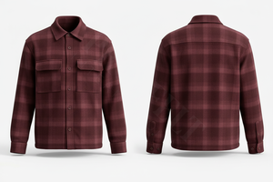 Camisa de Franela a Cuadros con Diseño Personalizado de Alta Calidad para Todas las Temporadas, con Botones y Bolsillos en el Pecho, Casual y Cómoda, de Manga Larga - Product Image 4