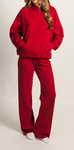 Sweat-shirt à capuche surdimensionné en coton épais 340 g/m² pour femme, délavé à l'acide, de haute qualité - Product Image 2